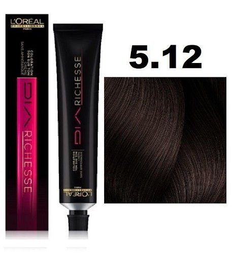 Краска для волос - L'Oréal Dia Richesse 5.12 светлый шатен пепельно-перламутровый
