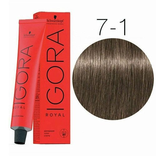 Краска для волос средний русый сандрэ - Schwarzkopf Igora Royal 7-1