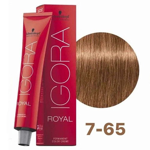 Краска для волос средний русый шоколадный золотистый - Schwarzkopf Igora Royal 7-65