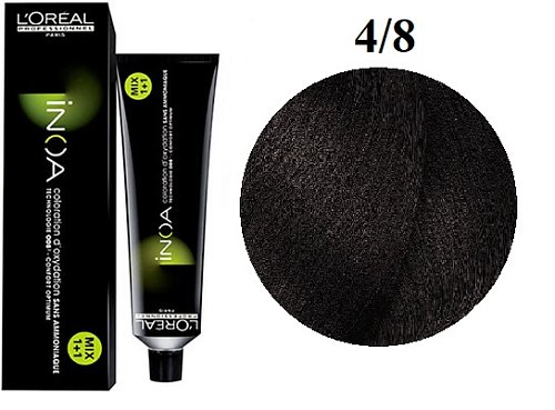 Краска для волос - Loreal Inoa 4.8 (Шатен мокка )