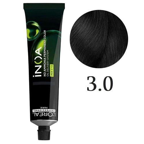 Краска для волос - Loreal Inoa 3.0 темный шатен глубокий