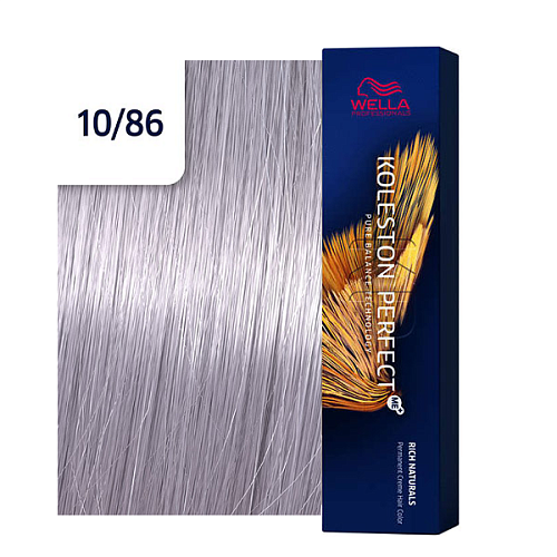 Стойкая крем-краска 10/86 Яркий блонд жемчужный фиолетовый  - Wella Professional Koleston Perfect 10/86 60 ml