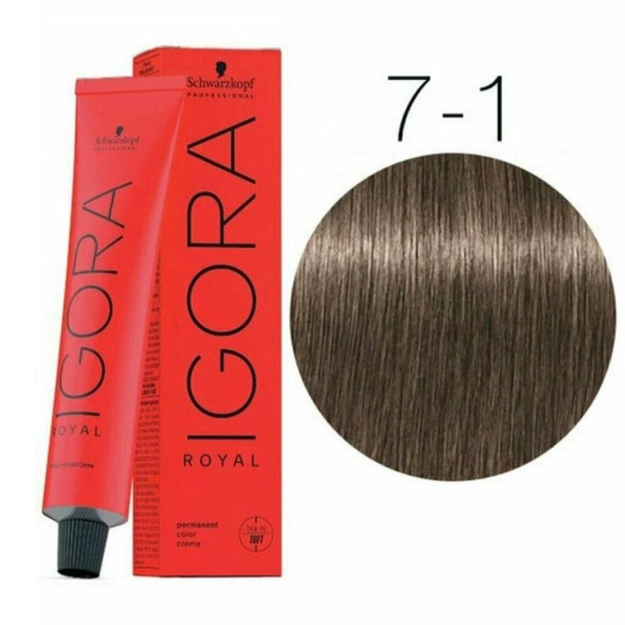 Краска для волос средний русый сандрэ - Schwarzkopf Igora Royal 7-1