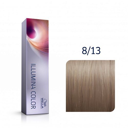 Стойкая крем-краска 8/13 Светлый блонд пепльно-золотистый - Wella Professional Illumina Color 8/13 60 ml