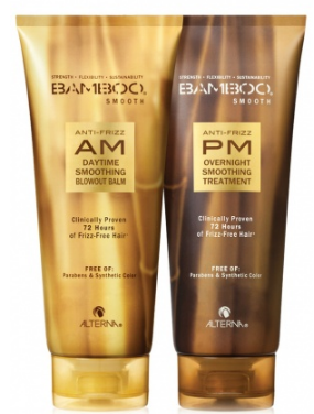 Набор для разглаживания и полирования волос (дневной+ночной) - (Alterna Bamboo Straight AM/PM Starter Kit)