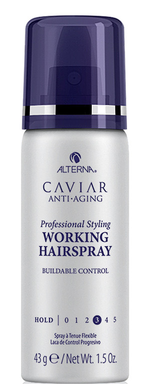 Лак подвижной фиксации с антивозрастным уходом - (Alterna Caviar Anti-Aging Professional Styling Working Hairspray - Back bar)