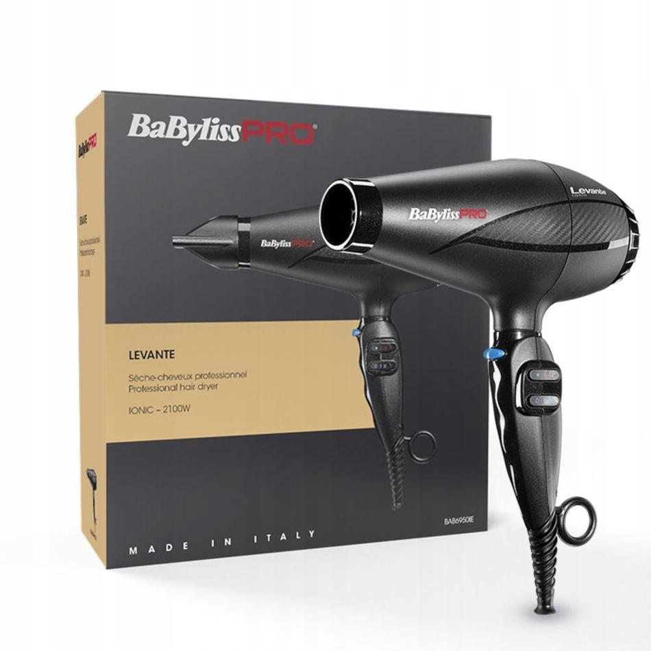 Фен для волос BaBylissPRO Levante Hairdryer  2100W IONIC BAB6950IE