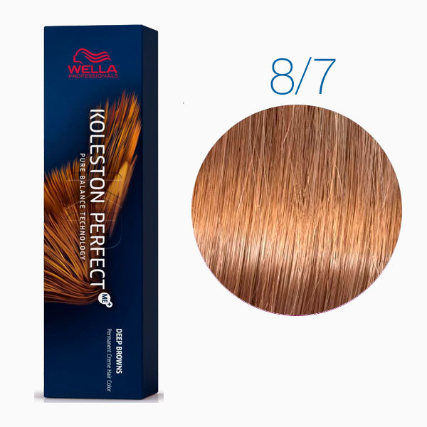Стойкая крем-краска 8/7 Светлый блонд коричневый - Wella Professional Koleston Perfect 8/7 60 ml