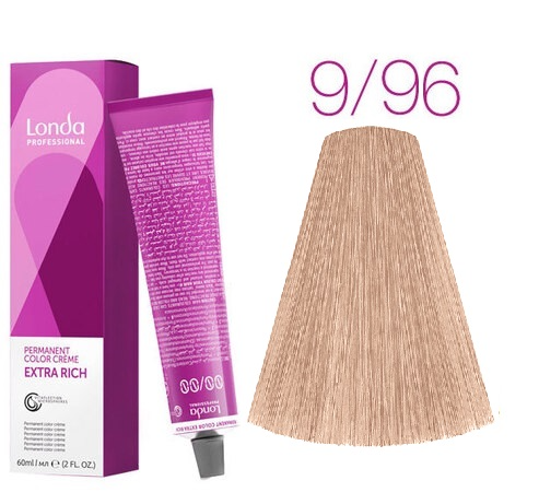 Londa Professional Стойкая крем-краска Londacolor Creme Extra Rich, 9/96 очень светлый блонд сандрэ фиолетовый