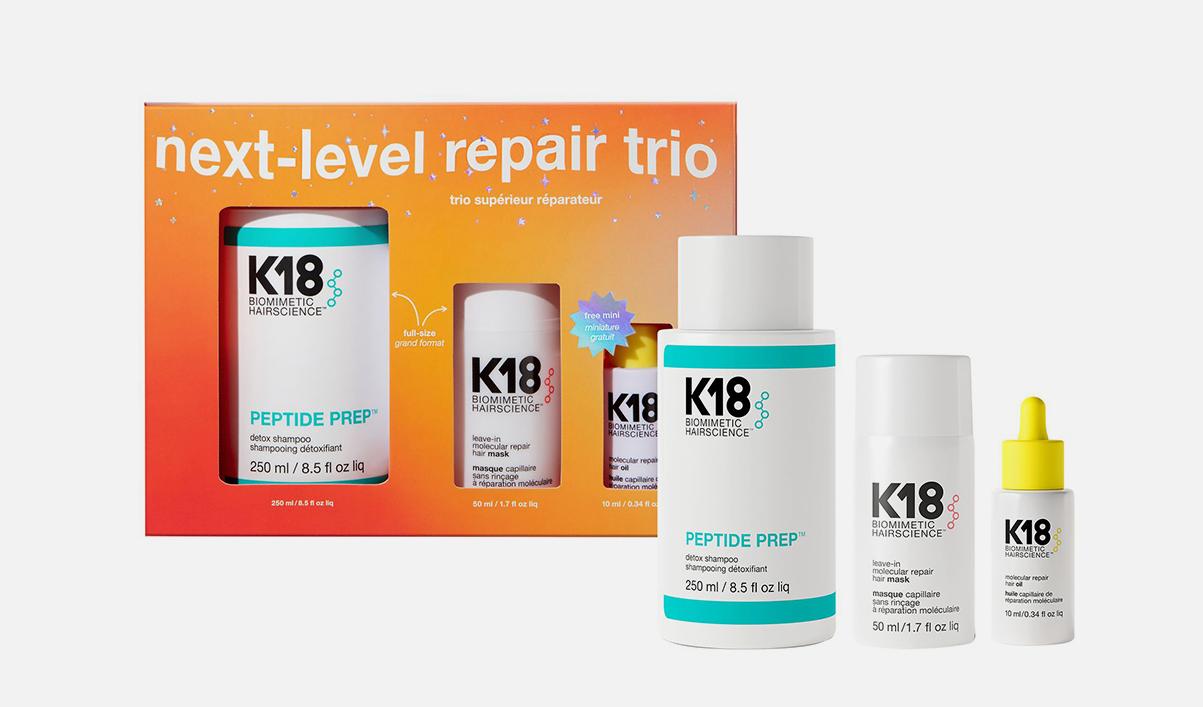 Праздничный набор «Трио для супер-восстановления волос» - K18 Holiday Next-Level Repair Trio