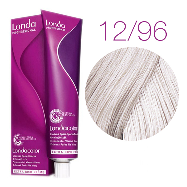 Стойкая крем-краска специальный блонд сандрэ фиолетовый - Londa Professional Londacolor Creme Extra Rich 12/96 60 мл