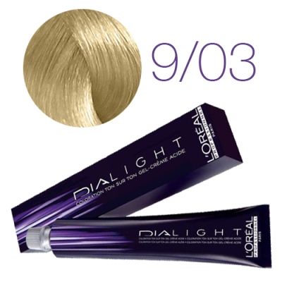 Краска для волос - L'OREAL DIA Light 9.03 (Молочный коктейль золотистый)