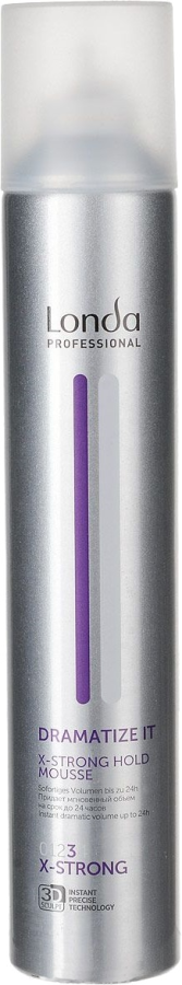 Пена экстрасильной фиксации для укладки волос Londa Professional Dramatize It X-Strong Hold Mousse