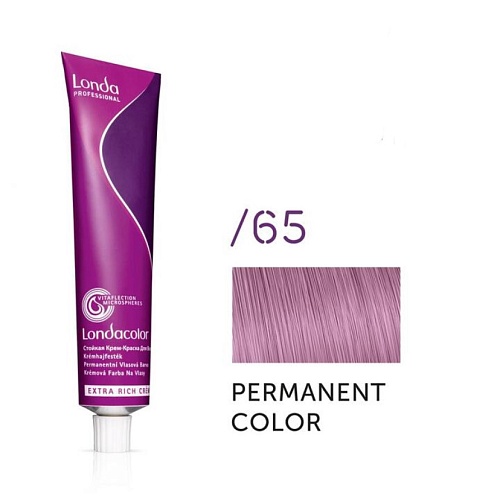 Стойкая крем-краска пастельный фиолетово-красный микстон - Londa Professional Permanent Extra Rich /65