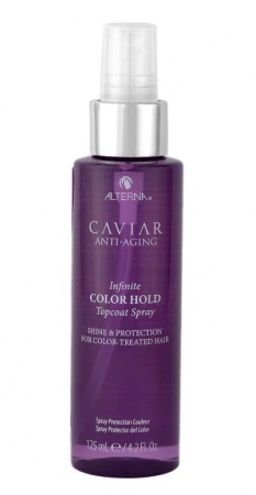Ламинирующий спрей-глянец для окрашенных волос с комплексом фиксации цвета - (Alterna Caviar Anti-Aging Infinite Color Hold Topcoat Shine Spray)