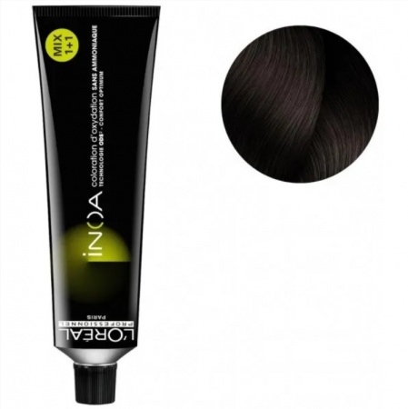 Краска для волос - Loreal Inoa High Resist 5.12 (Светлый шатен пепельный перламутровый)