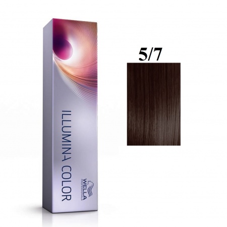 Стойкая крем-краска 5/7 Светло-коричневый коричневый - Wella Professional Illumina Color 5/7 60 ml