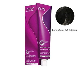 Стойкая крем-краска для волос Шатен - Londa Professional Permanent Extra Rich 4/0 