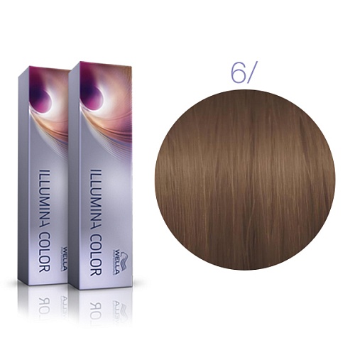 Стойкая крем-краска 6/ Темный блонд - Wella Professional Illumina Color