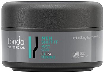 Глина матовая средней фиксации - Londa Professional Men Shift It Clay