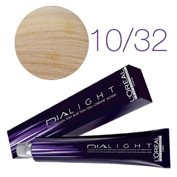 Краска для волос - L'OREAL DIA Light 10.32 (Молочный коктейль золотисто-перламутровый)