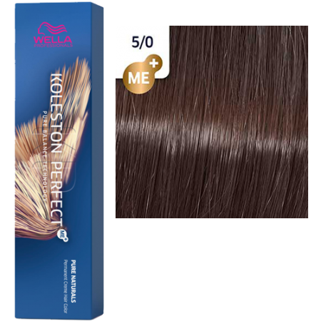 Стойкая крем-краска 5/0 светло-коричневый натуральный - Wella Professional Koleston Perfect 5/0 Light Brown Natural 60 мл