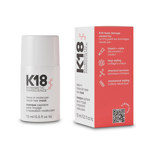 Маска для молекулярного восстановления волос несмываемая - K18 Leave-in Molecular Repair Hair Mask